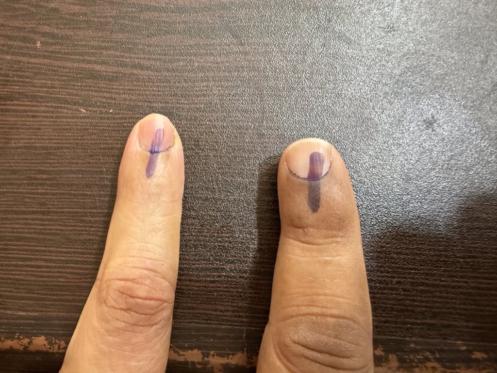 Two small marks of ink… but a powerful statement of belief.

Today, my wife and I exercised our right to vote in the Kerala Assembly election — a responsibility we hold with pride and a hope we carry for a better tomorrow. Every vote is a voice, and together, those voices shape
