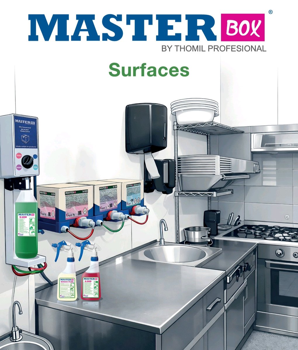 MASTERBOX Professional Installations

Our ultra-concentrated Bag-in-Box #cleaning system offers countless advantages:

✅ LESS SPACE
✅ LESS WEIGHT
✅ LESS RESIDUE
✅ LESS COSTS

A complete system for cleaning all types of #Surfaces

#ProfessionalCleaning #Thomil