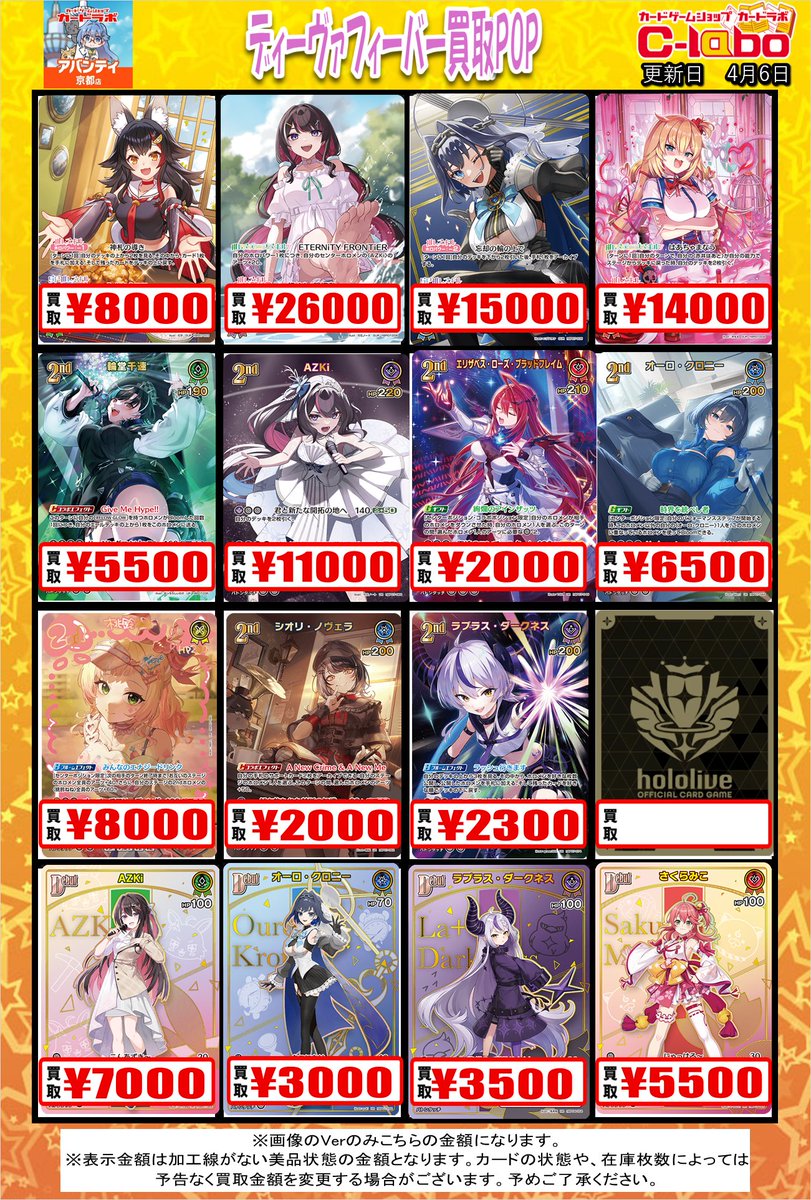 ホロカ 買取情報】 ✨AZKi OUR ￥2⃣6⃣,0⃣0⃣0⃣✨ ✨オーロ