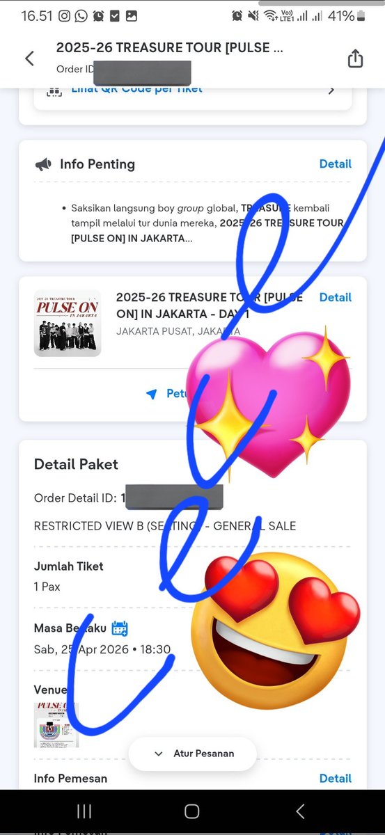cecehyvn's tweet photo. WTS WANT TO SELL
tiket treasure pulse on jakarta

1 tix
Restricted view (RV) B Gensale
co pas hari pertama gensale
Day 1
harga 1,8jt
DP 200k 
pelunasan pas tuker tiket

minat? dm aku yaaaa
aku nonton di day 2 aja jadinya

wtr wtb wts tiket konser treasure https://t.co/zILfvu13nr