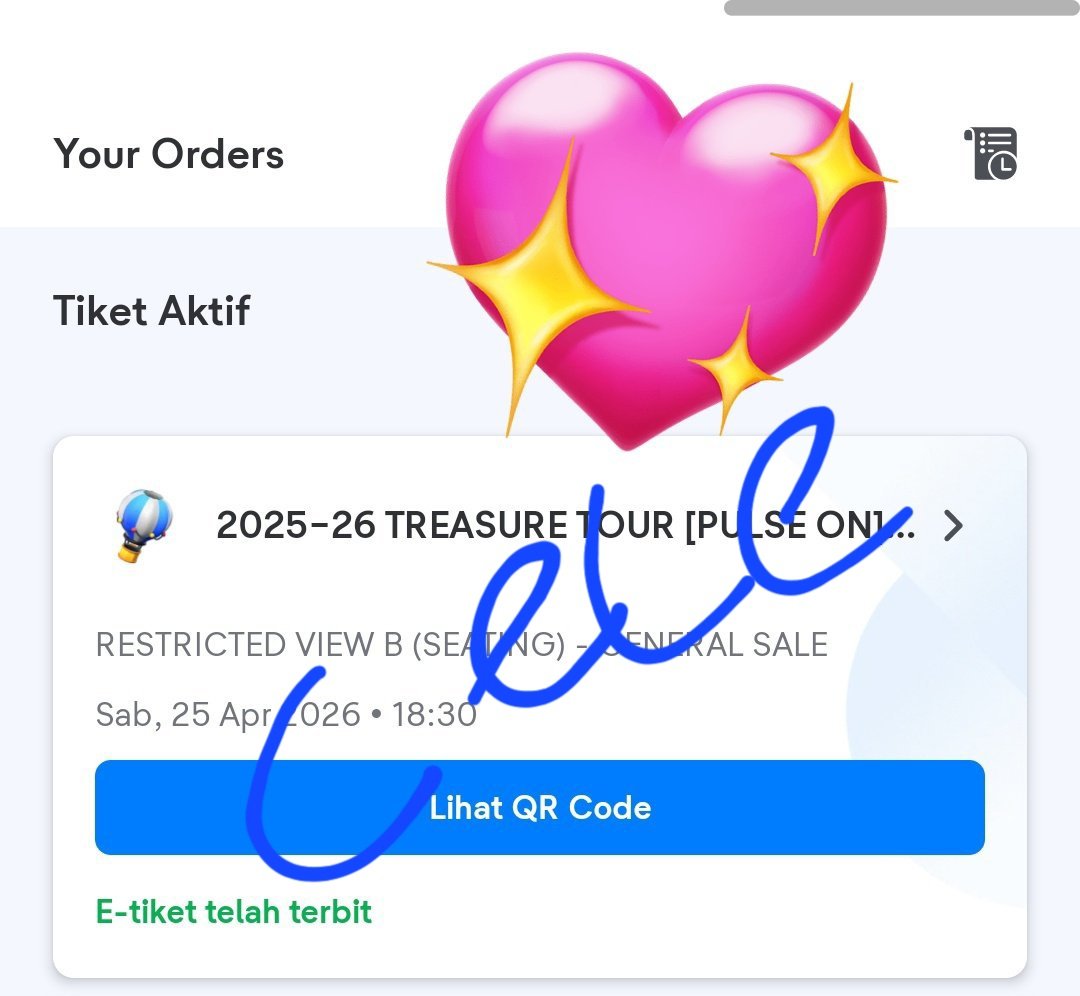 cecehyvn's tweet photo. WTS WANT TO SELL
tiket treasure pulse on jakarta

1 tix
Restricted view (RV) B Gensale
co pas hari pertama gensale
Day 1
harga 1,8jt
DP 200k 
pelunasan pas tuker tiket

minat? dm aku yaaaa
aku nonton di day 2 aja jadinya

wtr wtb wts tiket konser treasure https://t.co/zILfvu13nr