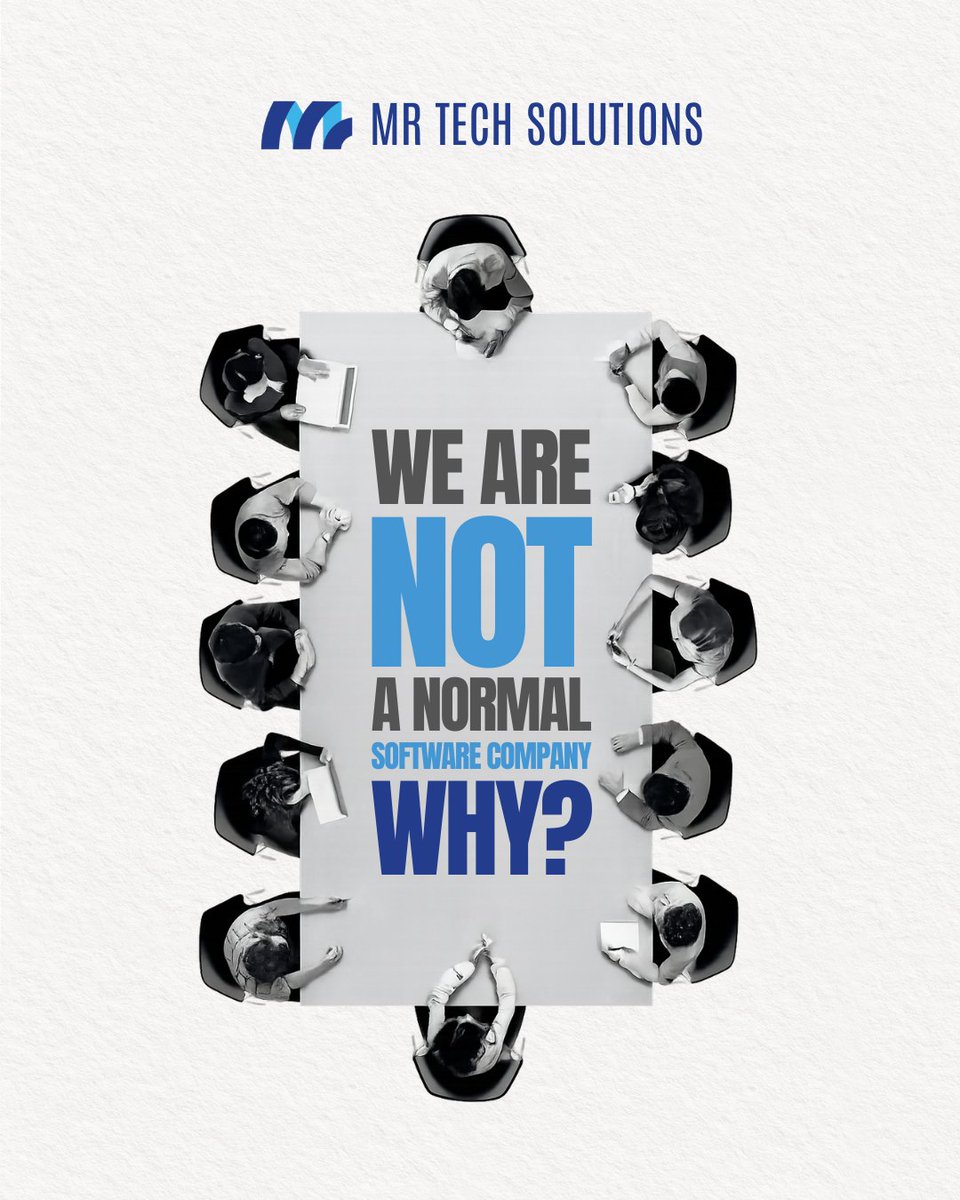 mrtechsoltuions's tweet image. We’re not just another software company.
We build systems that grow businesses. 🚀
At MR Tech Solutions, we don’t follow trends — we create digital advantages.

💡 Strategy. Innovation. Results.
That’s why we’re different.

#MRTechSolutions #DigitalTransformation #SoftwareCompany