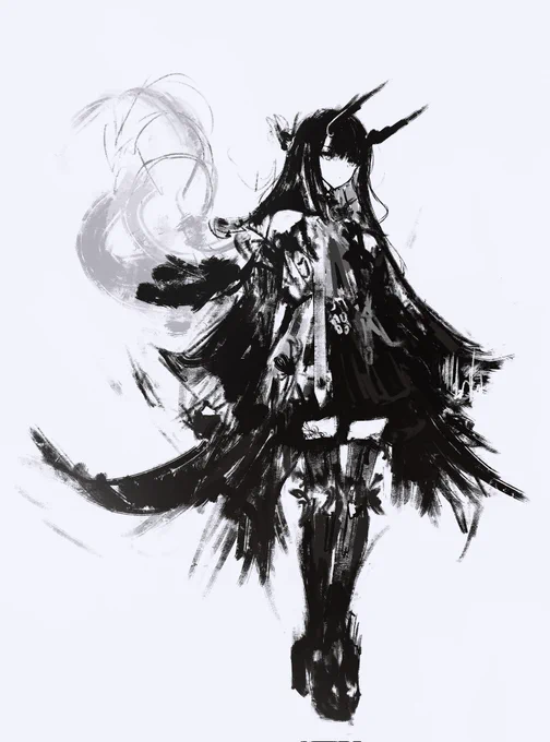 最近のTuda6の絵です! ①水の魔法を使うお姉さん ②おしゃれドラゴン ③ルーンが刻まれた大剣の黒騎士