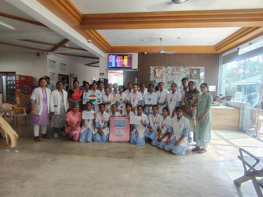 MayaNursing's tweet photo. Celebrating #WorldHealthDay! Our students performed a skit at Maya Hospital to educate and inspire the public. Proud to lead the way in social awareness! 🏥🙏 #Healthcare #CommunityService https://t.co/UBaLPgOFH5