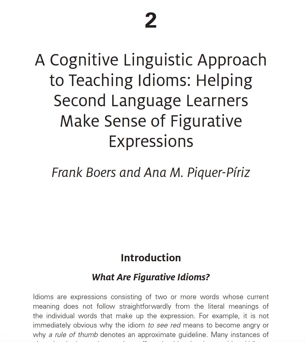 AnaPiquerPiriz's tweet photo. Delighted to have contribute this chapter with my much-admired Frank Boers to 'Applying Cognitive Linguistics in the English Language Classroom'. Very grateful to Ben White and Natalia Dolgova. Stay tune for its publication @BloomsburyBooks https://t.co/a62YkVKsVU https://t.co/jZgOXXf0T5