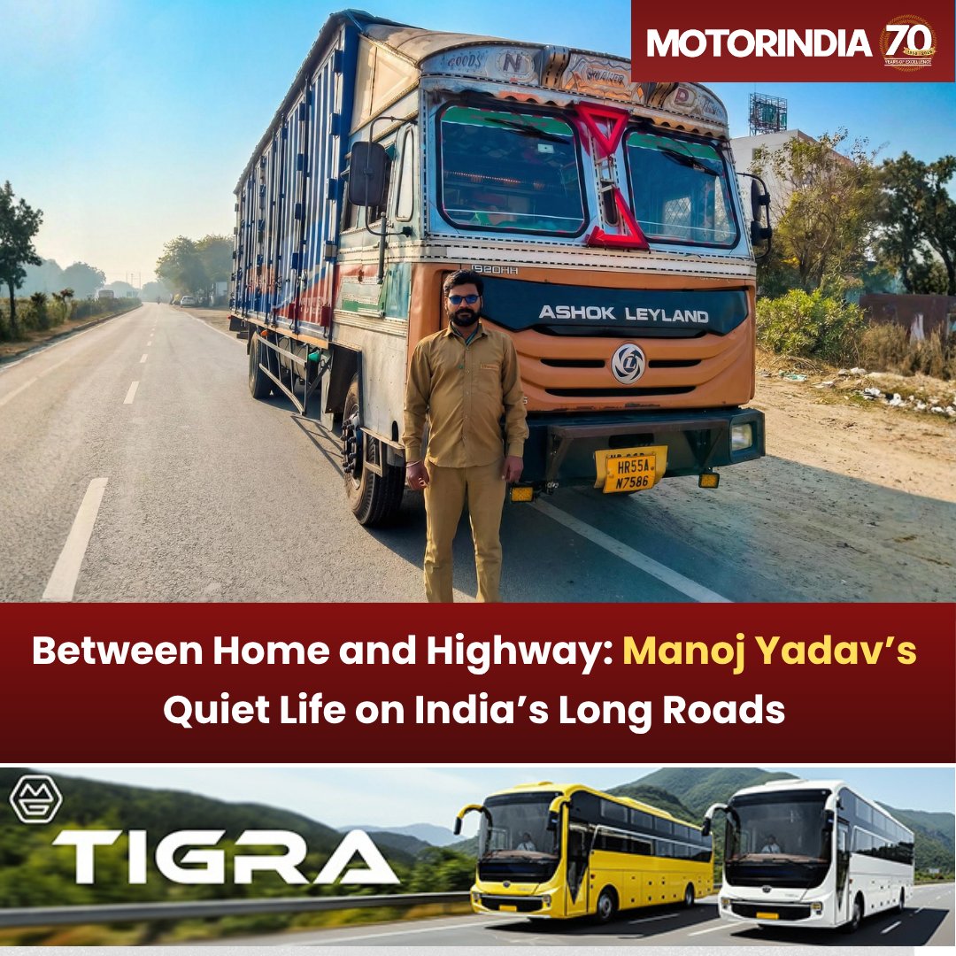 motorindiatweet's tweet image. For many, the distance between Delhi and Bengaluru is just a number on a map. For Manoj Yadav, it is a living stretch of responsibility that he has travelled for most of his life.

𝐑𝐞𝐚𝐝 𝐌𝐨𝐫𝐞: motorindiaonline.in/between-home-a…

#ManojYadav #LifeOnTheRoad #LogisticsLife