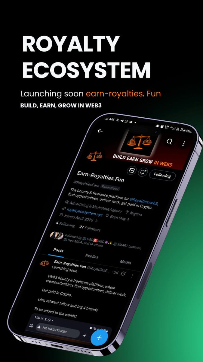 cryptoshark1221's tweet image. You hosted a bounty and you did not gain any visibility or recommendation in this space?
  Well it's because you are not doing it right, That's why @RoyaltiesEarn is what you need.
A platform where you can host massive bounties and gain traction
   Start big, Gain big #Royalties