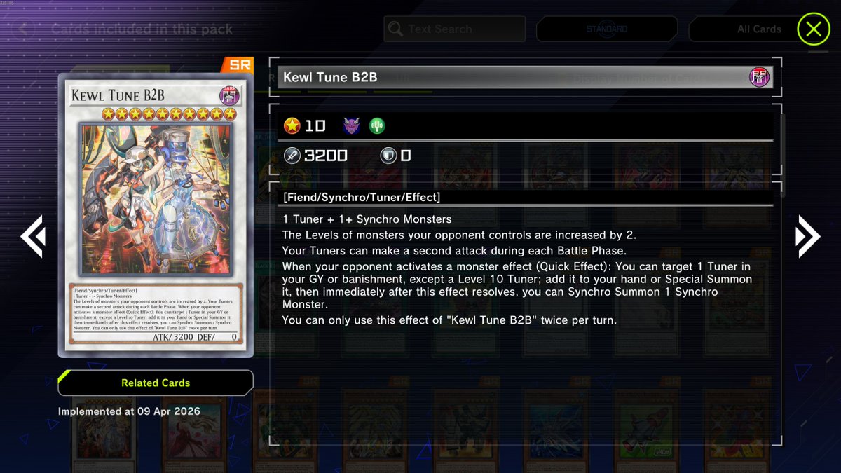 NEW Selection Pack: The Frenzied Tuning is OUT NOW! The new "R.B" and "Kewl  Tune" deck types make their way to Master Duel, alongside their "Blazing  Dominion" support including B2B and Zalen