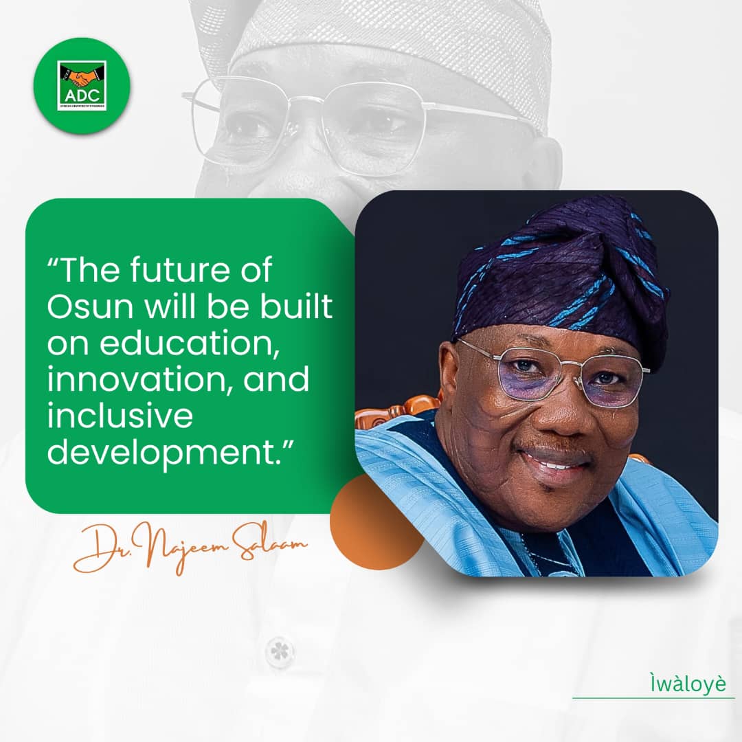 MuhammedMalik36's tweet photo. The future is not promised, it is built, together, for Osun.

#Iwaloye2026 https://t.co/SKyDDY9Yzz
