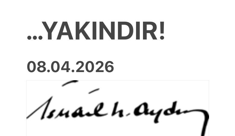 Ben yine de ikaz edeyim!