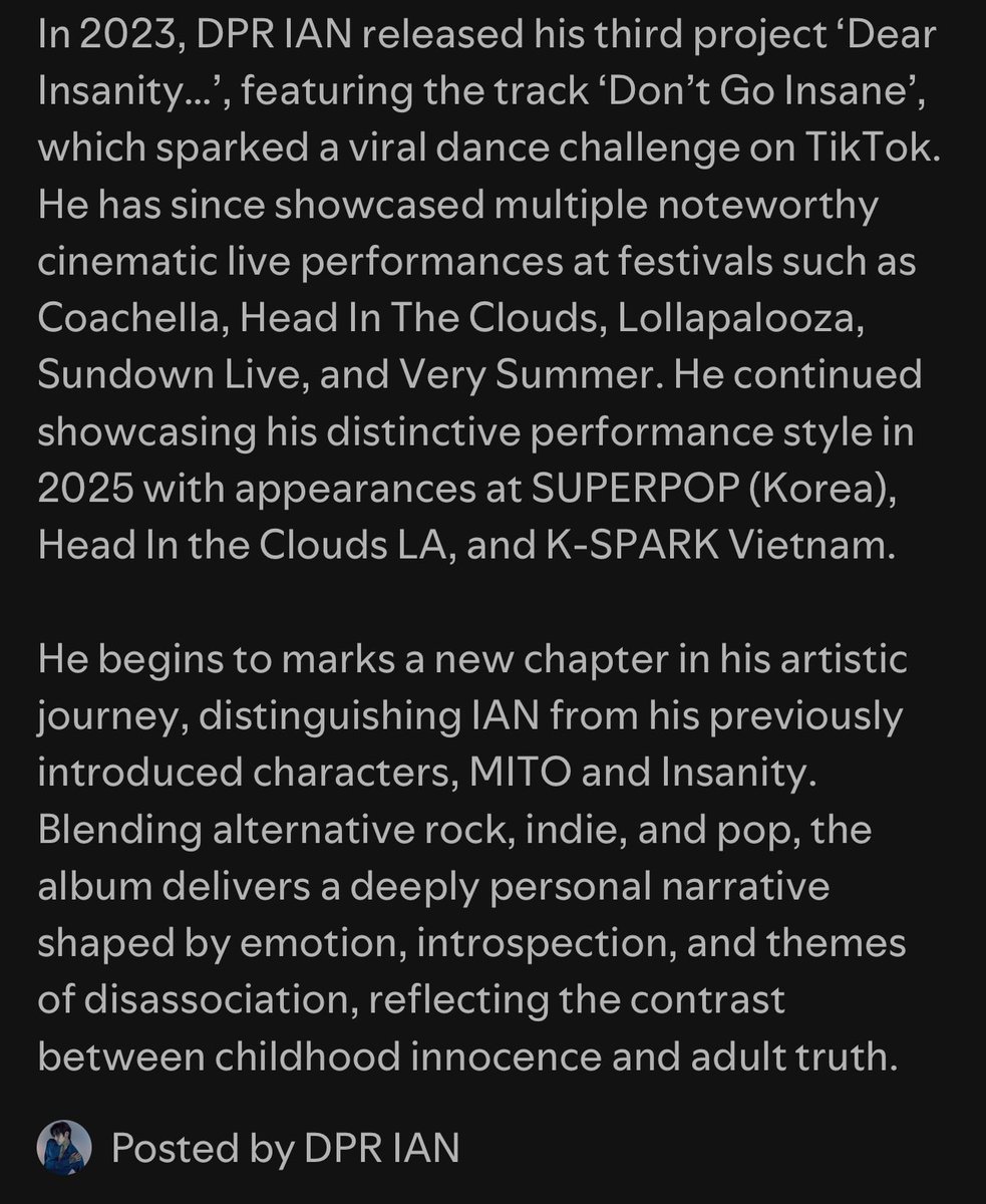 new spotify bio