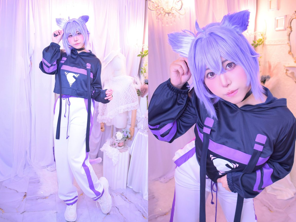 猫又おかゆ メン限 ジャージ コスプレ ホロライブ】猫又おかゆ コスプレ 衣装 高品質 vtuber ジャージ