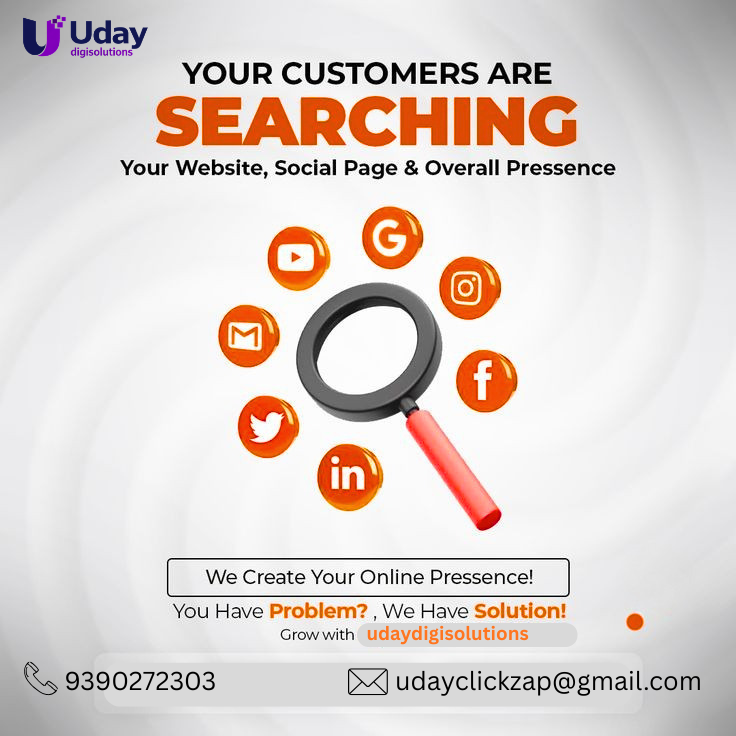 UdayClickzap's tweet photo. Are your customers searching for you right now…?
If your website and social pages aren’t visible everywhere your audience looks
A strong online presence builds trust, drives traffic, and grows your business
 9390272303
 udayclickzap@gmail.com
#DigitalMarketing #SmallBusiness https://t.co/keeNEj7Sdo