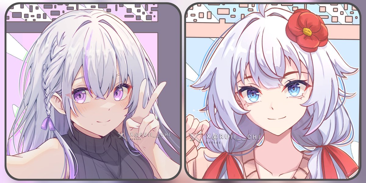 Ruii__chi's tweet photo. S-so many liked my art 🥺 tysm. I-i should hold an quick raffle for you all I need more sample for my vgen portfolio hope you will join

1. Follow 💞
2. 💜 and Repost
3. Drop your character

Winner will get something like this 🥰

24 hours only 

#artraffle #giveaway #artmoots https://t.co/2lDOgVHCPm