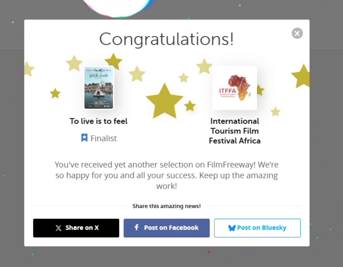 Pablo_Rz_Snchz's tweet photo. 🌍✨ ¡SOMOS FINALISTAS EN ÁFRICA!
“Vivir es sentir” ha sido seleccionado como FINALISTA en el @_ITFFA  🇿🇦
Una noticia que queremos celebrar como se merece: con todo el equipo que lo hizo posible y con todo el pueblo.
Nos vamos a Johannesburgo !! 👏✈😍 https://t.co/lgVfaFGhQD