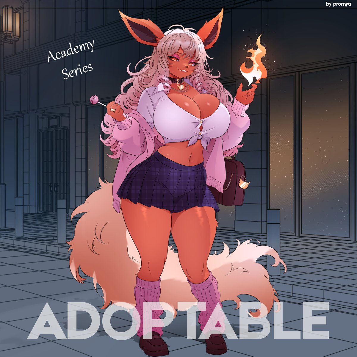 Promya_Art's tweet image. ⭐ New OC up for adoption!  Check out the link in the comments to place your bid! ⭐

"It's so cold after that teacher's class... 
Want me to warm you up?" ❤️‍🔥

#Furry #Anthro #Pokemon #Eevee #Eeveelution #Flareon
