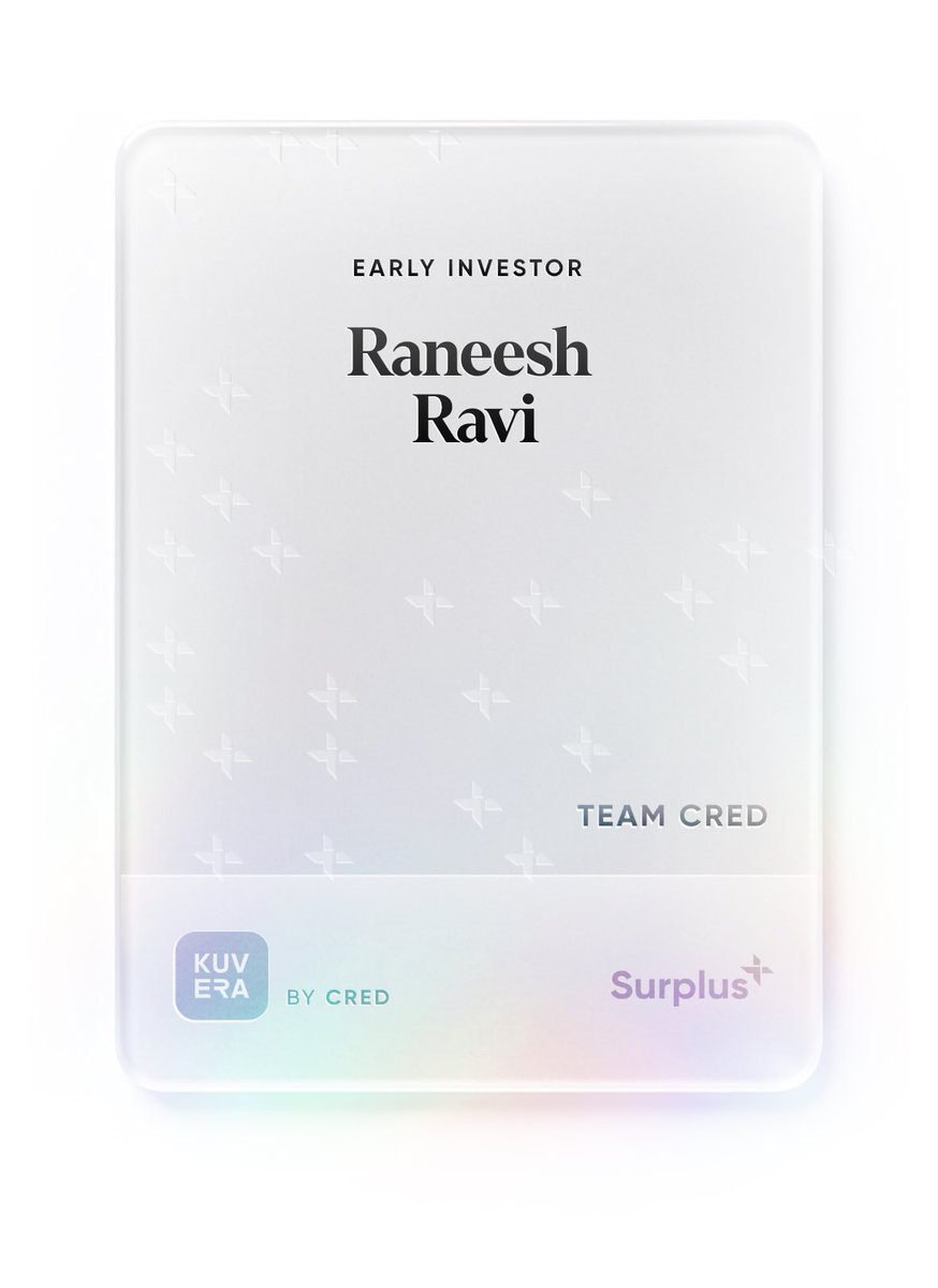 raneesh_ravi's tweet photo. Early Investor in Surplus😉 

DM for invite 

Kuvera by CRED 🚀 https://t.co/AjpMrLdmO8