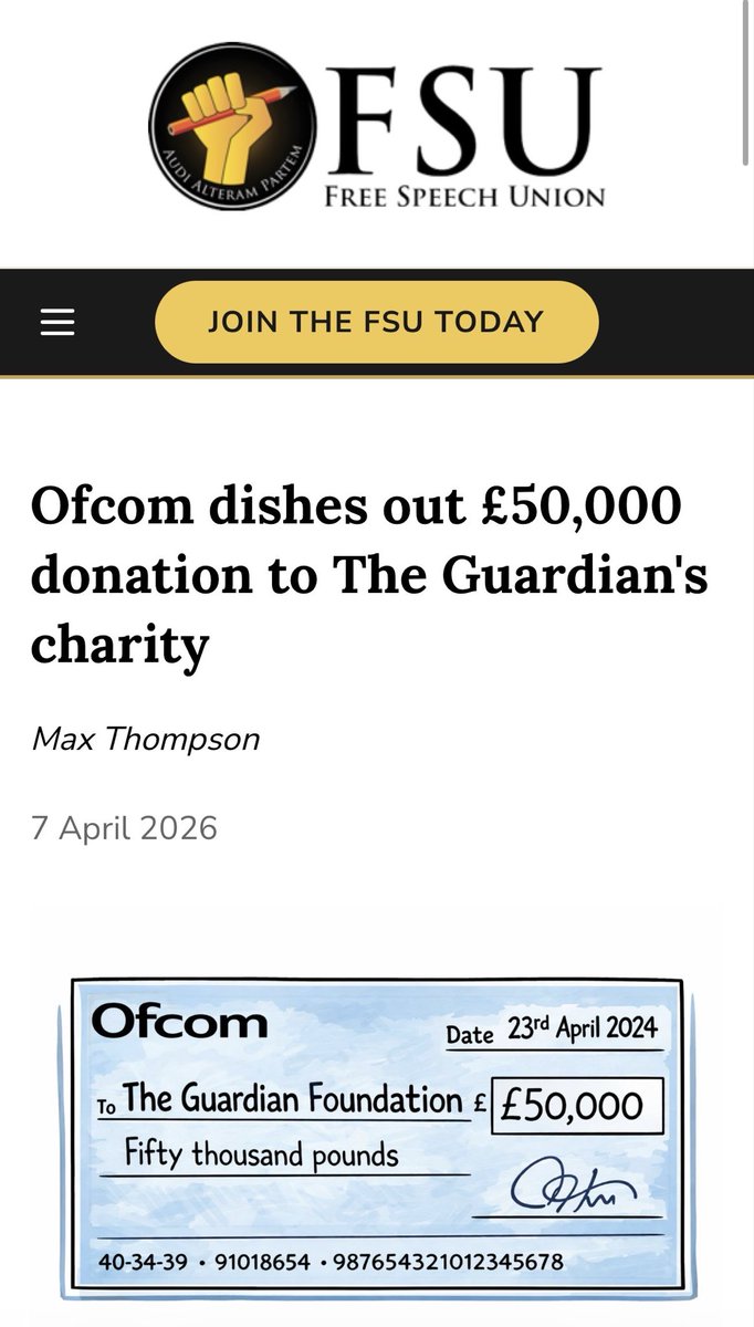 The Free Speech Union tweet media