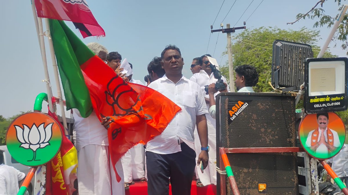 TnWing18162's tweet photo. TNBJP NRI Wing President K. M. Sundharam ji campaigns today for Ramanathapuram, with BJP candidate GBS K. Nagendran ji — connecting with people &amp; strengthening grassroots support. 

@NainarBJP @BJP4TamilNadu 

#TNBJP #KMSundharamJi #GBSKNagendran #Ramanathapuram #BJP #TNPolitics https://t.co/pIedvZZ4sM