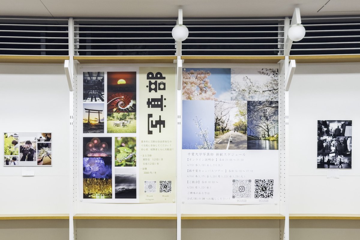 CUSSB's tweet photo. 千葉大学写真部写真展『音』開催中！

千葉大学西千葉キャンパス図書館本館1Fブックツリー
2026/4/2(水)〜4/24(金)
入場・閲覧は学生証なしでも可能となります
ぜひお越しください！！

#cussb #音 #写真展 #春から千葉大 #千葉大 https://t.co/Pd5rqxYKbH