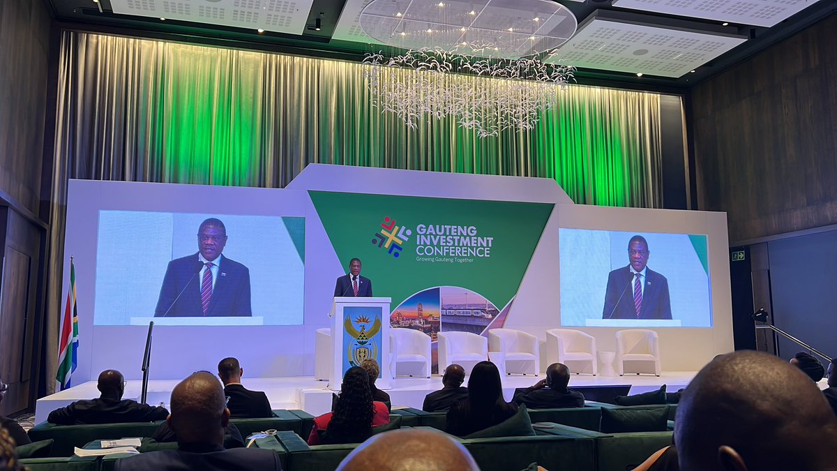 DP <a href="/PaulMashatile/">Paul Mashatile</a> giving the keynote address emphasises that this conference takes place at the defining moment of our country’s economy. Reflects on the R890bn pledges achieved at the SA’s investment summit last week #GrowingGautengTogether