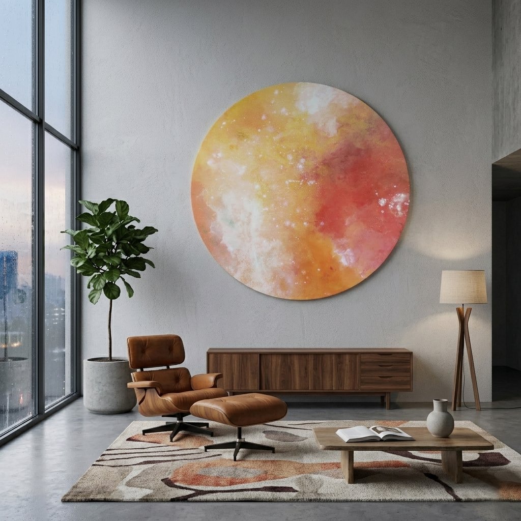 nanann_0107's tweet image. A piece of void. 
情報過多な現代に、一点の「空白」を。
この円が、空間の境界を溶かしていく。

詳細・お問い合わせはプロフィール欄のリンクから✨

#Minimalism #山口奈々 #インテリア