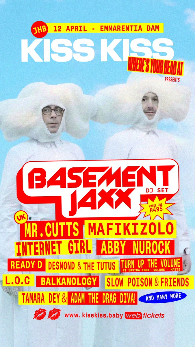 tamaradey's tweet image. Are you ready to Kiss Kiss? Catch my set @ Kiss Kiss festival this sunday 12 April Emmerentia dam! Alongside acts like @MafikizoloSA @basementjaxx @AbbyNurock and More!  

webtickets.co.za/v2/event.aspx?… #tickets