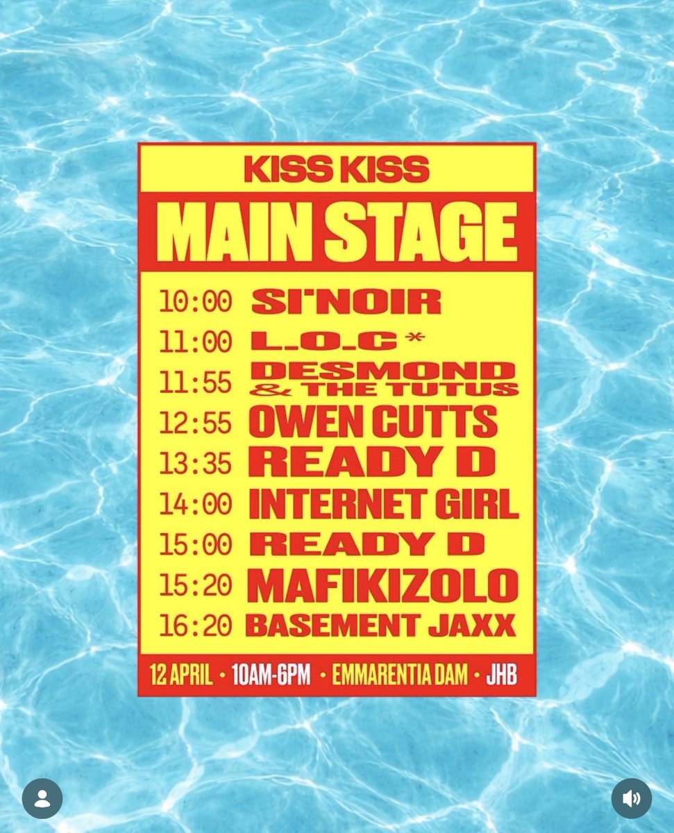 tamaradey's tweet image. Are you ready to Kiss Kiss? Catch my set @ Kiss Kiss festival this sunday 12 April Emmerentia dam! Alongside acts like @MafikizoloSA @basementjaxx @AbbyNurock and More!  

webtickets.co.za/v2/event.aspx?… #tickets