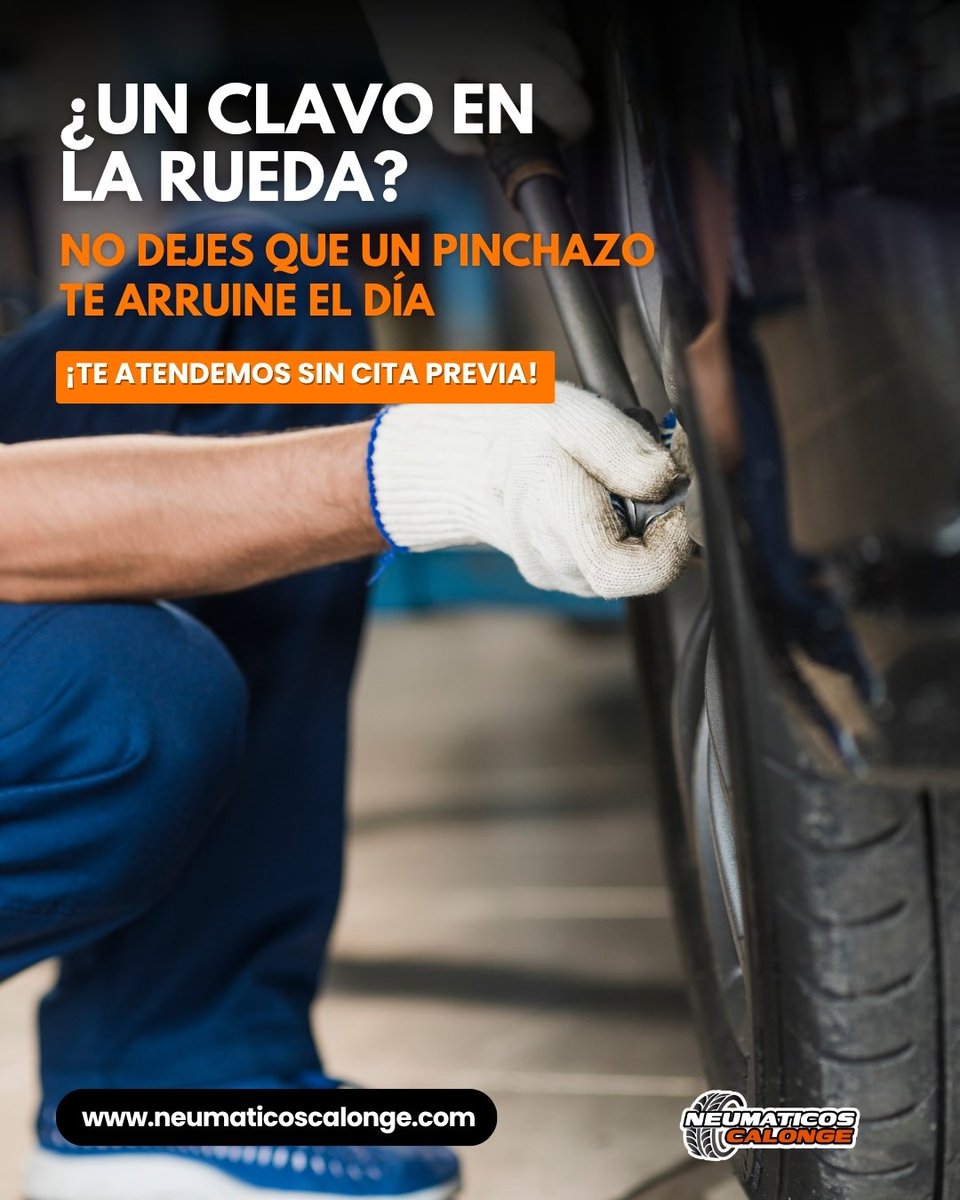 neumaticalonge's tweet photo. 🚗 ¿Un clavo en la rueda? No la tires antes de tiempo

Ese aviso de presión en el cuadro o ver un tornillo clavado en la goma no siempre significa cambiar el neumático.

Antes de darla por perdida, tráenosla. Nuestro equipo revisará el daño https://t.co/T1iOJXolPa
