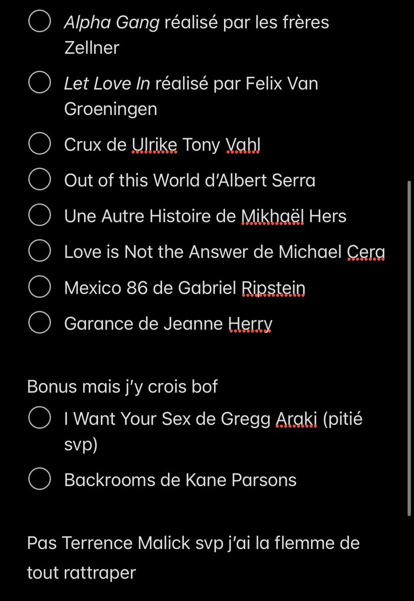 ryad__c's tweet image. Voici ma wishlist pour Cannes 2026 (jvais avoir 3/30 comme dab)