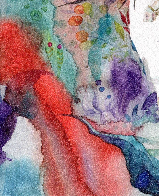 Liquid Wet in wet Water color