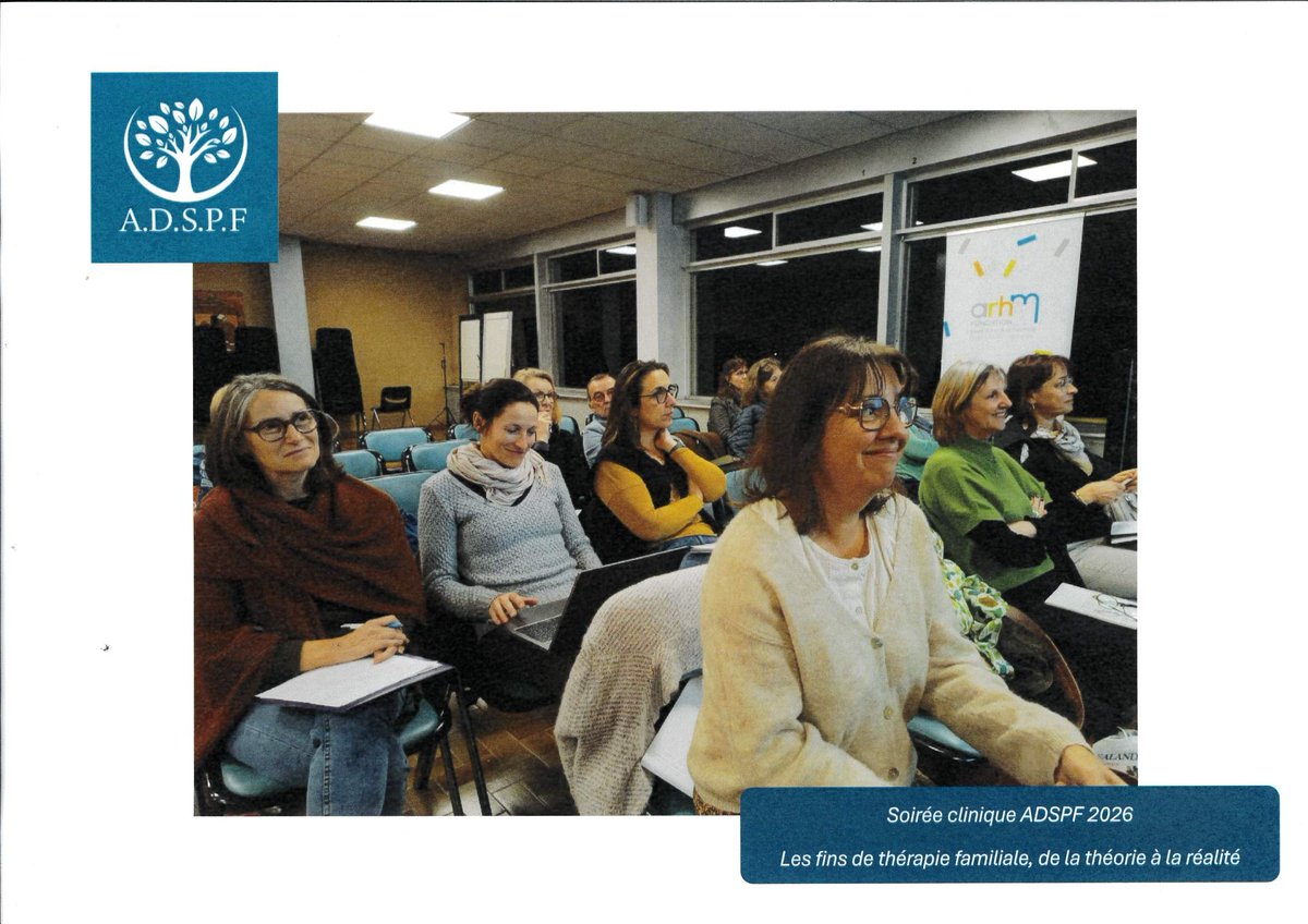 ADSPFformations's tweet photo. ADSPF, experte depuis 1989 en formation collective et individuelle - certifiée Qualiopi - en thérapie et écoute groupale de la famille (orientation psychanalytique)
#ADSPF #formation #famille #therapiefamiliale #ecoutegroupale #santémentale #psychologue #psychiatre #educateur https://t.co/4DTrrBoVIa