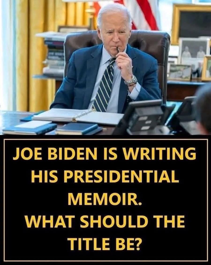 MickaelLaffont's tweet image. #Biden écrit ses mémoires,quel devrait être le titre de son bouquin ?

« J’ai oublié »