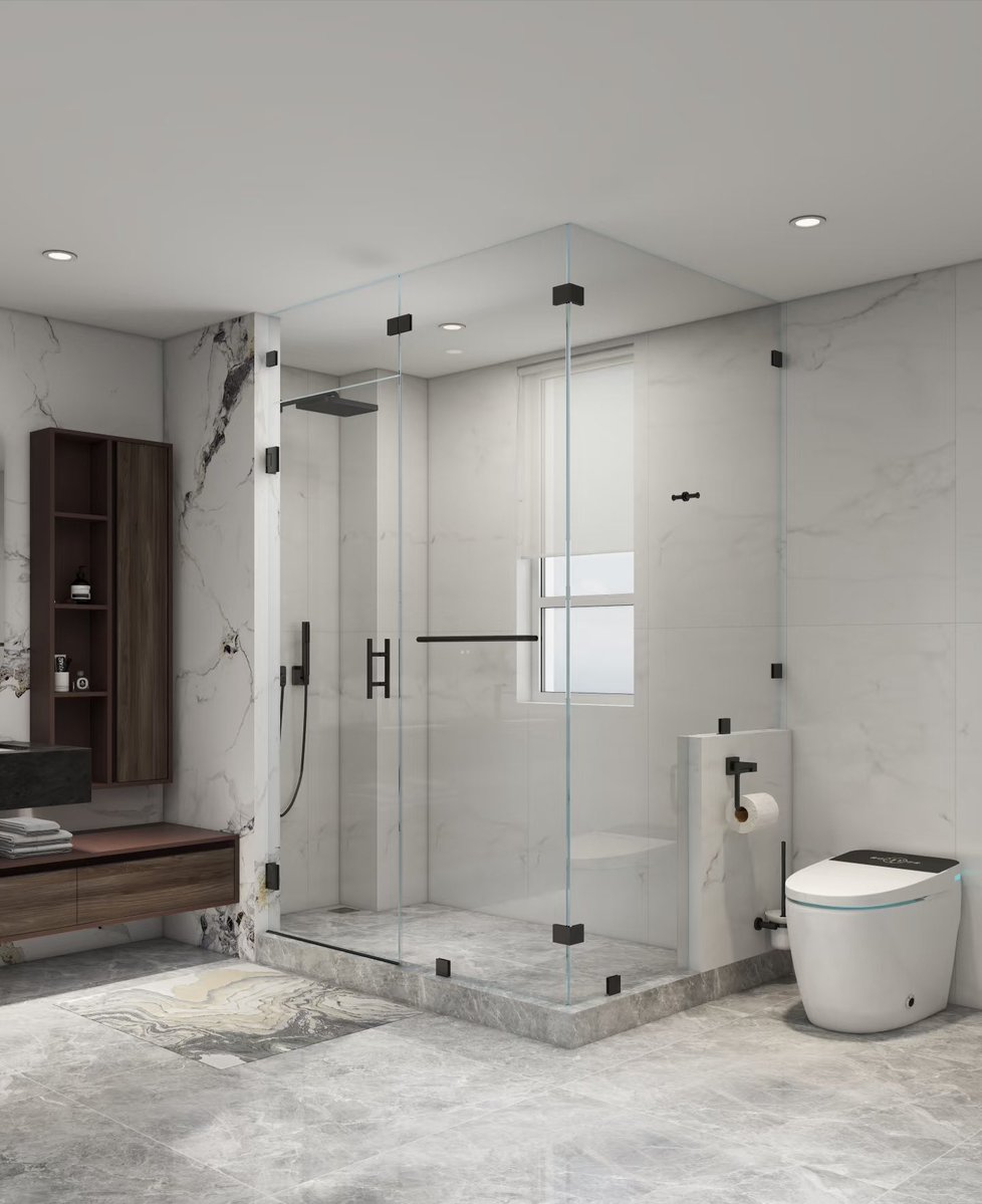 CrownCrown84696's tweet image. Frameless shower room-tempered glass,easy to clean
#showerdoor #bathroomdesign #frameless #showerenclosure #glassshower