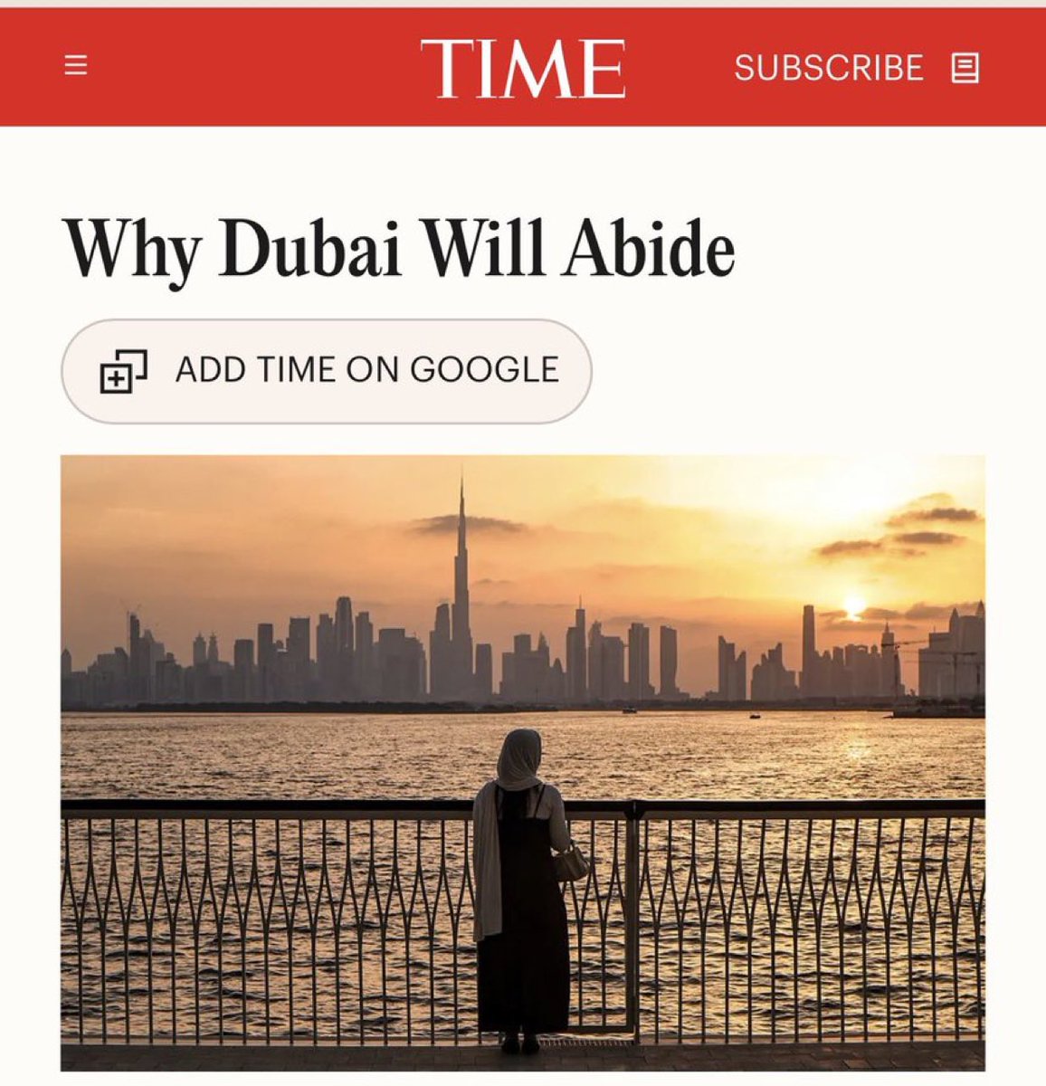 gang_uae's tweet image. 🔴🔴 مجلة #Time الأمريكية 🇺🇸:

• #دبي 🇦🇪 من المدن العظيمة التي تتميّز عن غيرها من المدن التي واجهت الحروب لأنها تمتلك قوة مالية ونفوذاً ناعماً جاذباً لا يستطيع كسره بسهوله 

• دبي قادرة على الصمود بثبات في ظل أي ظروف لكونها جاهزة لمواجهة أي صراع خاصةً باعتبارها واحة آمنة في