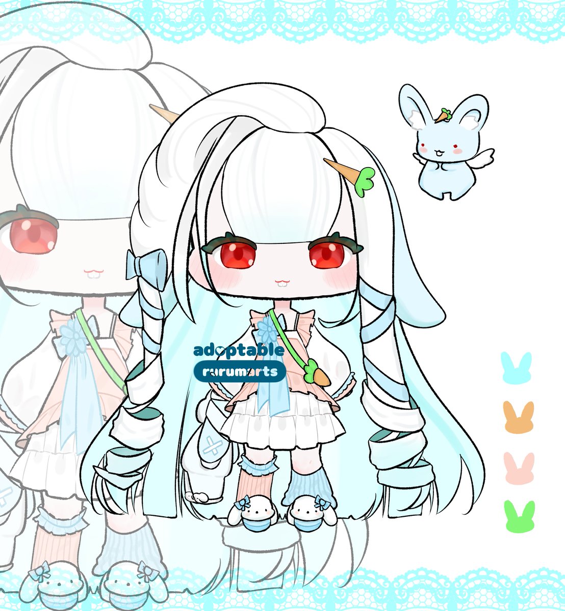 ૮꒰ bunny chibi adoptable ꒱ა ♡
↻+♡ are appreciated
𐔌 #rurumadopts 𐦯 

#adoptable #characterdesign
info below ⤵