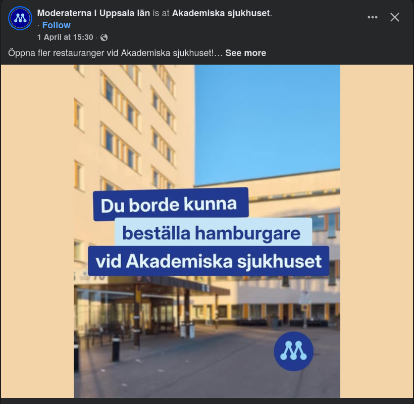 De mentalt USA-koloniserade Moderaterna när de försöker förklara välfärden: "Imagine a hamburger"