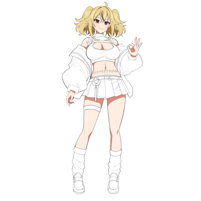 先に肌と髪と顔の色だけ塗ると
えっちな感じがして好き。
それに合わせて服とかの色決められるし 