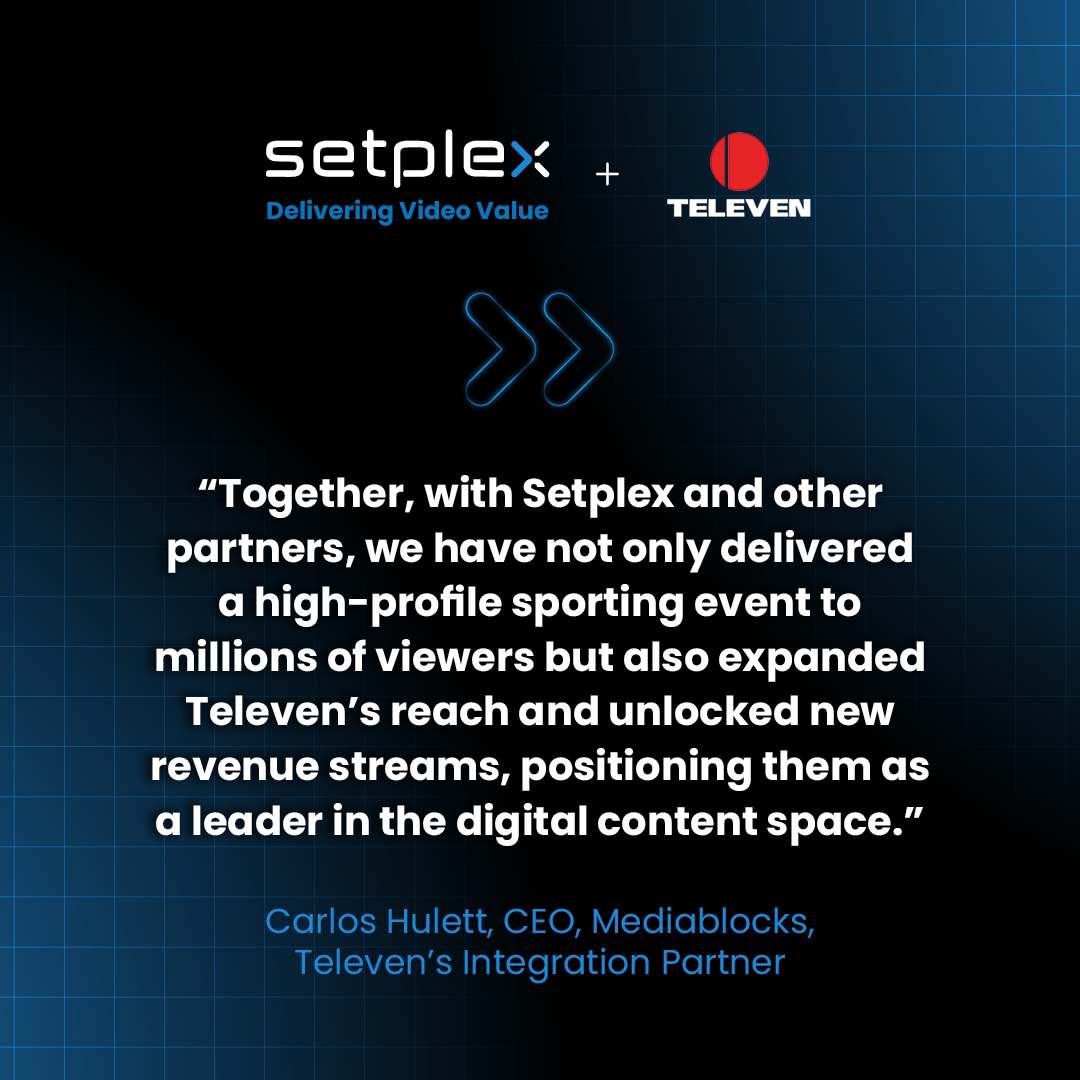 🚀 What does it take to launch a national streaming platform in 60 days?

Speed. ⚡
Scalability. 📈
And the right partners behind you. 🤝

Here’s what Televen’s integration partner says about the transformation.

👉 Read the full story: tr.setplex.com/televen-custom…

#LiveStreaming