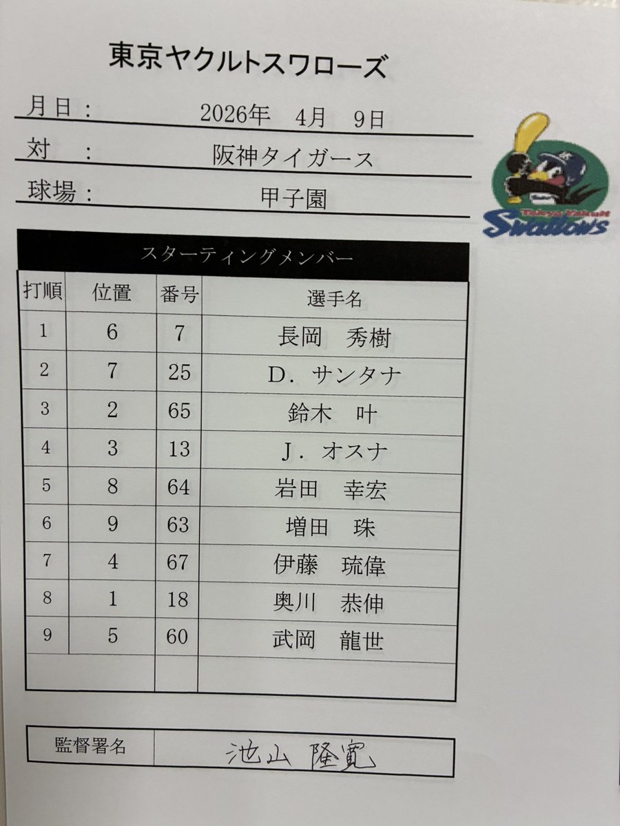 東京ヤクルトスワローズ公式 tweet media