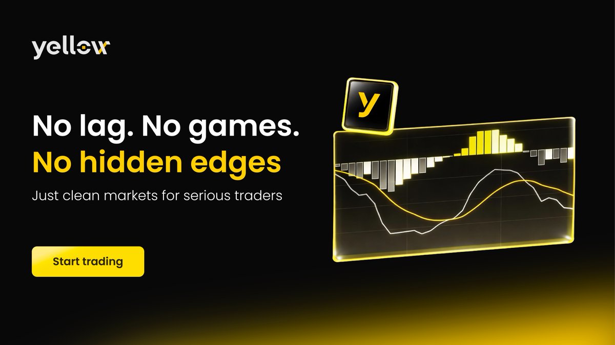 Yellow's tweet photo. What's the most money you've lost to exchange manipulation - stop hunts, bad fills, suspicious wicks?
Because it's not always the market. Sometimes it's the venue.
Yellow is built different. No lag. No games. No hidden edges.