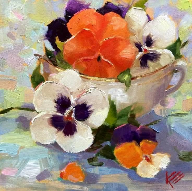 AlbaEpoi's tweet image. 💜 ╰✿

          #SpringTime 🌼🍃

     ꕤ  вєαυτiƒυℓ ∂αy  ꕤ

🎨 #art #oilpainting 
“Teacup with Pansies”
©️Krista Eaton      🧡 ╰✿