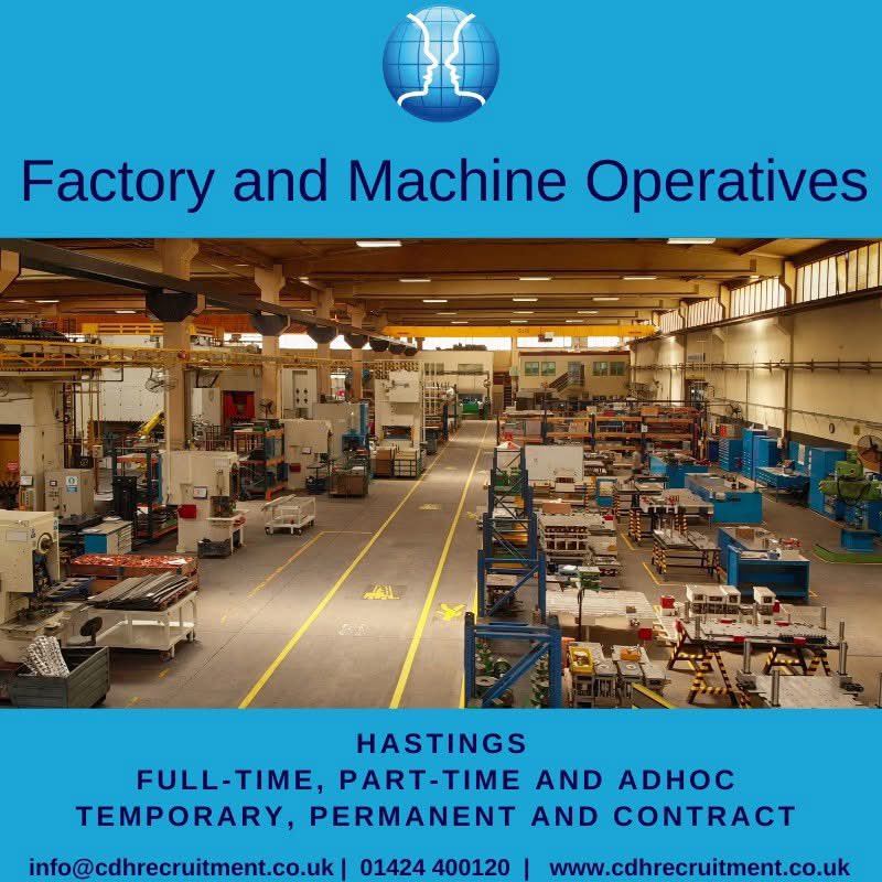 Are you:
✅ Happy to work rotating shifts?
✅ Experienced in factory work (preferred)?
✅ Eager and willing to learn?

Send your CV today and join a great team!

📞 01424 400120
📧 info@cdhrecruitment.co.uk
🌐 cdhrecruitment.co.uk

#FactoryJobs #StLeonardsJobs #NowHiring