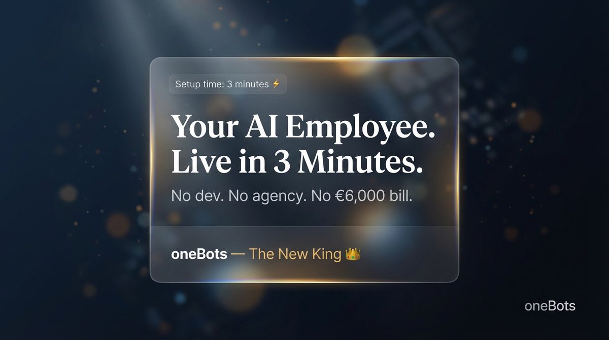 oneBots - the first digital employees tweet media