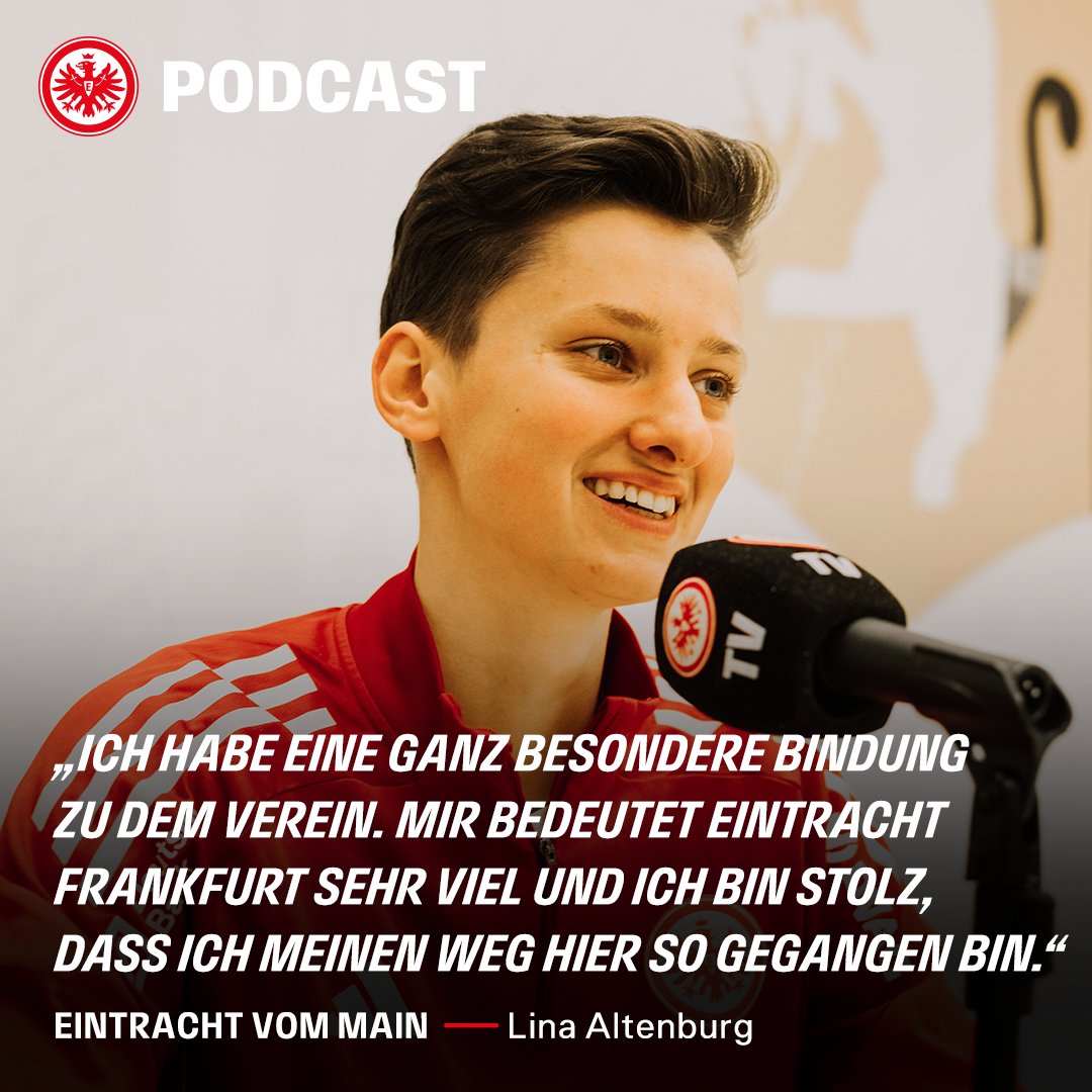 EintrachtFrauen's tweet photo. Vom Bolzplatz zur Stammkeeperin bei Eintracht Frankfurt: Lina Altenburg spricht im Podcast über ihr Bundesligadebüt, internationale Erfahrungen, mentale Stärke und ihre Ziele mit der U23-Nationalmannschaft.

🎙️Zum Podcast: https://t.co/0wzeeyN81n

#SGE #EintrachtFrauen https://t.co/QFhOfli1Dj