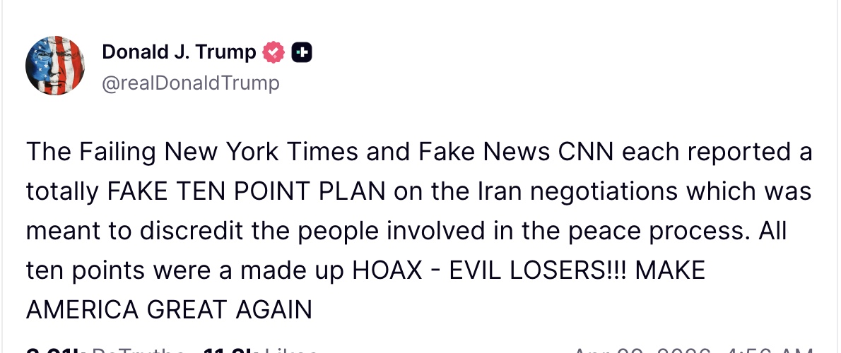 Donald J Trump Posts TruthSocial tweet media