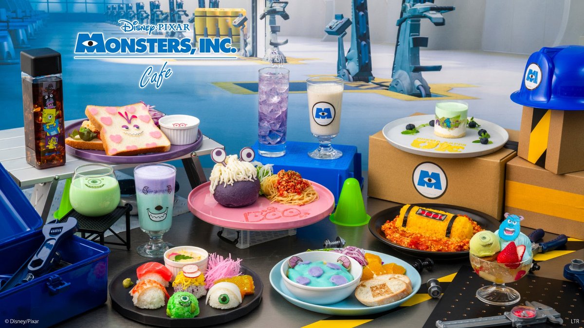 modelpress's tweet image. 「モンスターズ・インク」公開25周年
スペシャルカフェが表参道に登場🍨

🔻OH MY CAFE：4月23日～6月28日
mdpr.jp/gourmet/4761819

世界観たっぷりの個性豊かなメニュー🍽️
▫️サリー「RRR！グラタンプレート」
▫️マイク「ギョロ目お寿司プレート」
▫️サリー＆マイク「相棒パフェ」ほか

#Disney