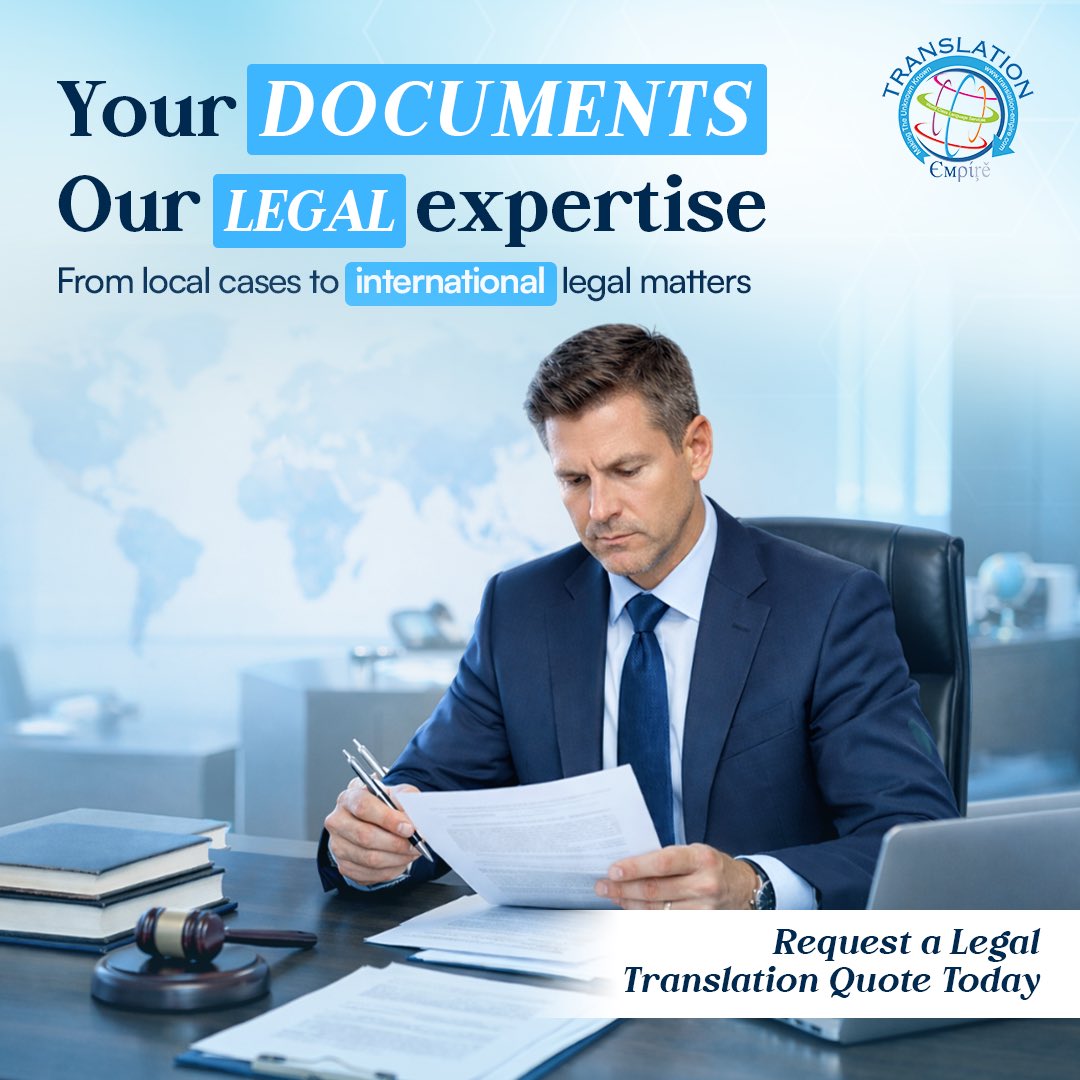 Legal translation you can trust. Accurate, certified, and accepted across the UK.
📩 Request your quote today
#LegalTranslation #TranslationServices #UKBusiness #CertifiedTranslation #LegalDocuments #LanguageSolutions #ProfessionalServices #TranslationEmpireUK