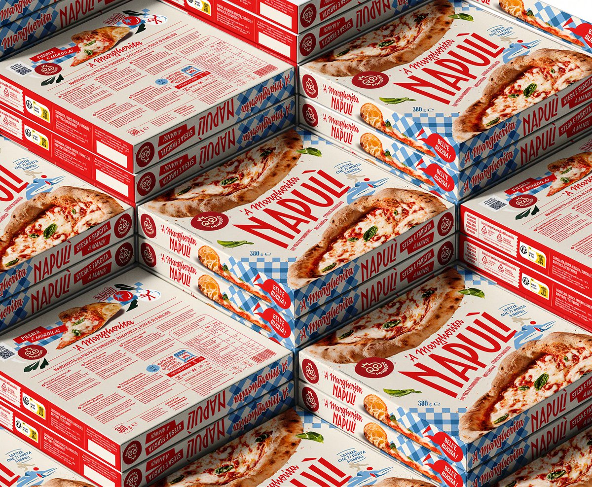 packagings's tweet image. The off-centered #pizza imagery creates a sense of movement, inviting the viewer to mentally complete the composition, while the oversized, expressive #typography adds energy and personality.

packagingoftheworld.com/2026/04/napuli…

#packagingdesign 

Agency:
The6th Creative Studio