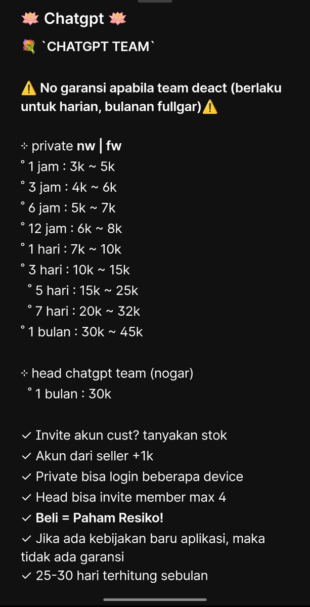 flllowless's tweet photo. @widywells Boleh kesini yap kak, garansi full buat disable dan backfree https://t.co/YtAP7z0hXN